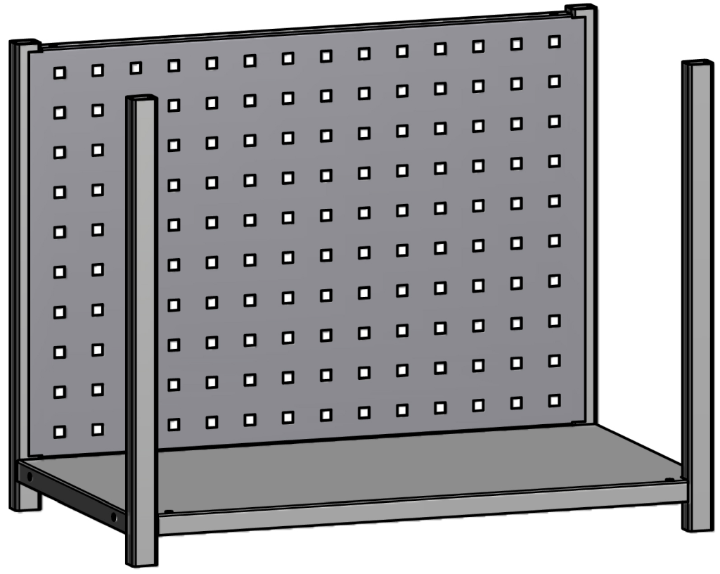 Bild von JURA-MODUL - Mittelteil - Lochplattenmodul mit einem Fachboden (VPE=1 Stück)